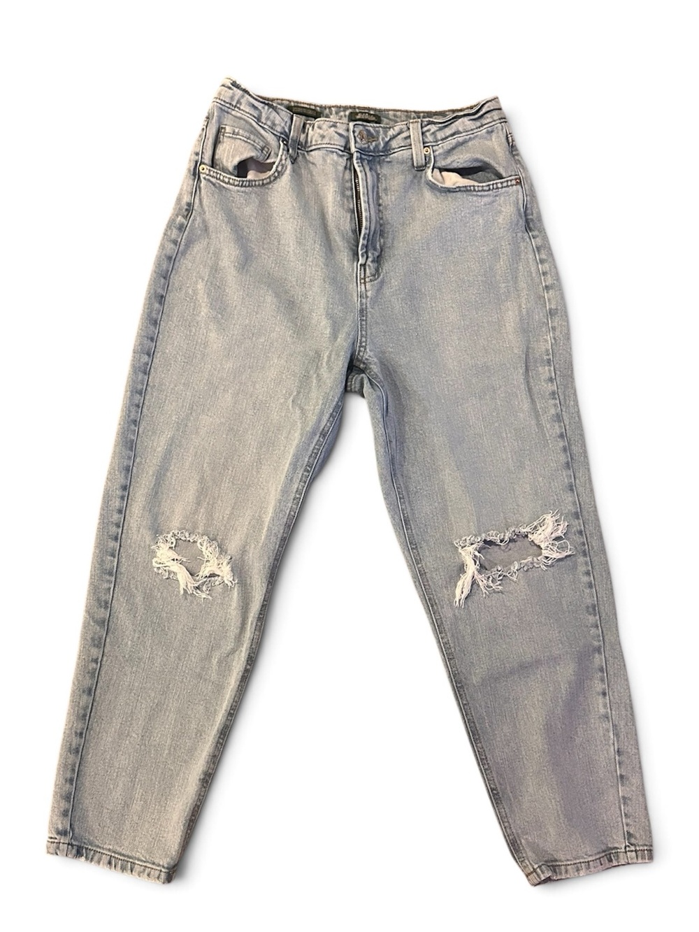 wild fable Light Blue Distressed Super High Rise Mom Jeans